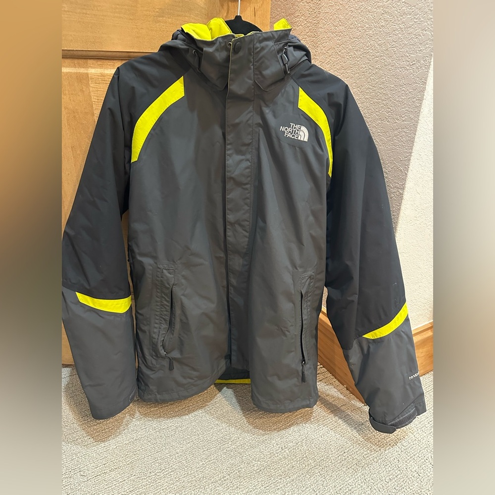The North Face Kids Black Jacket with Yellow Accents